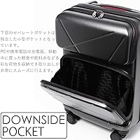 Amazon | [PROEVO/プロエボ] [AVANT] スーツケース キャリーケース キャリーバッグ TWO POKCET carry  フロントオープン sサイズ ssサイズ 小型 s ss 日乃本 ブレーキ ストッパー TSAロック 機内持ち込み 8輪 静音 2ポケット  (SSサイズ,